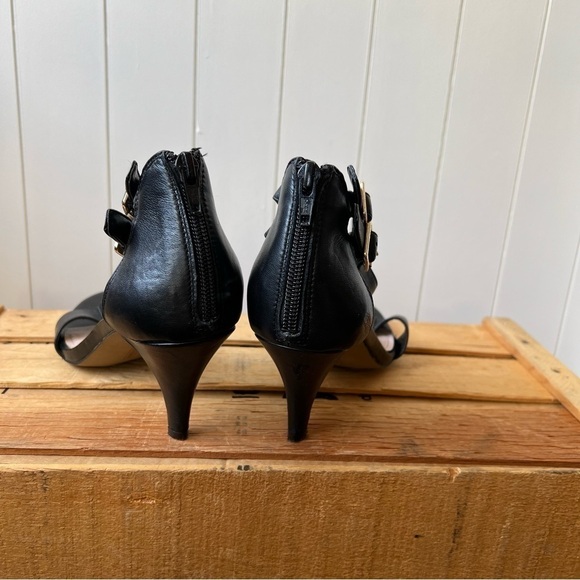 Vince Canute Black with Gold Studded Heels, Size 8 - Picture 6 of 11